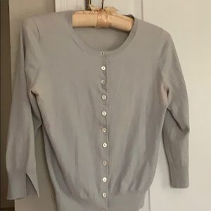 Banana Republic gray cardigan.